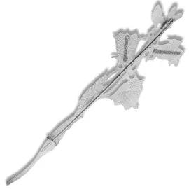 Silver brooch "Bell" of the collection "Herbarium of Tatyana Polyakova"